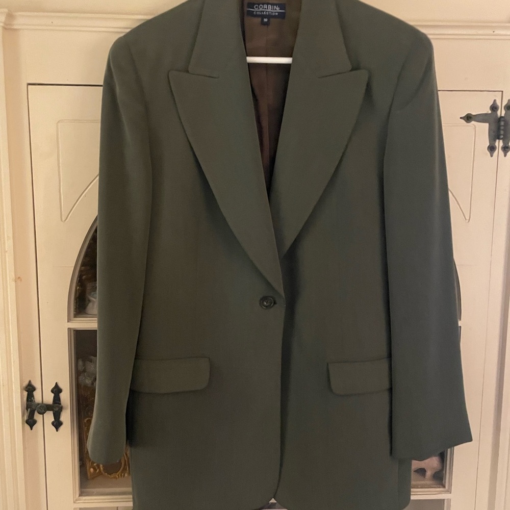 Corbin Women's Olive Suit Jacket 10